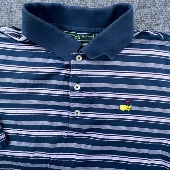 Masters Collection Adult Men's Medium 100% Pima Cotton Blue & Pink Stripe - Picture 9 of 16